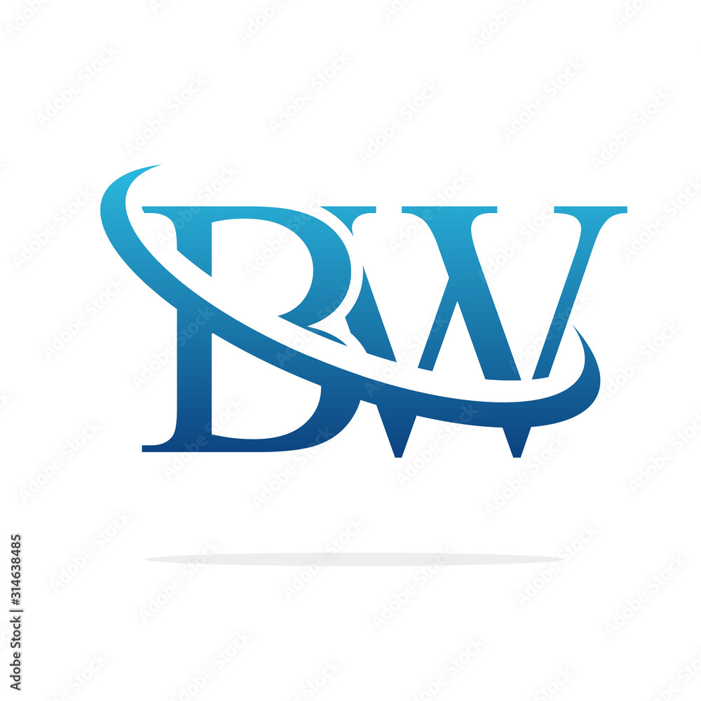 Bw Logo Vector Design Template Stock Vector (Royalty Free) 2246325123 |  Shutterstock