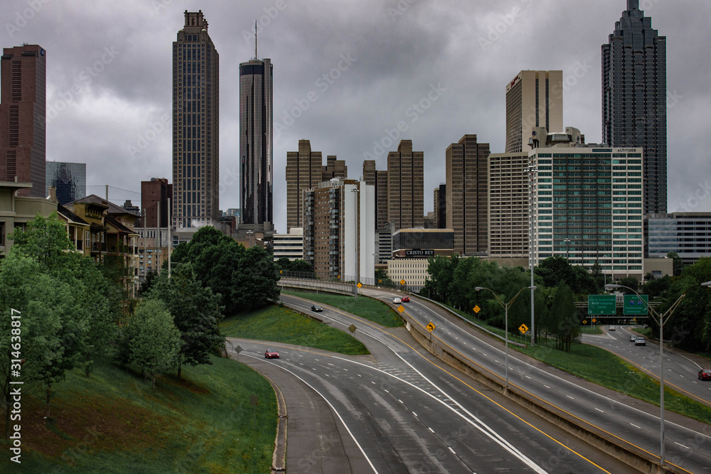 Overlooking the highway in Atlanta Georgia 