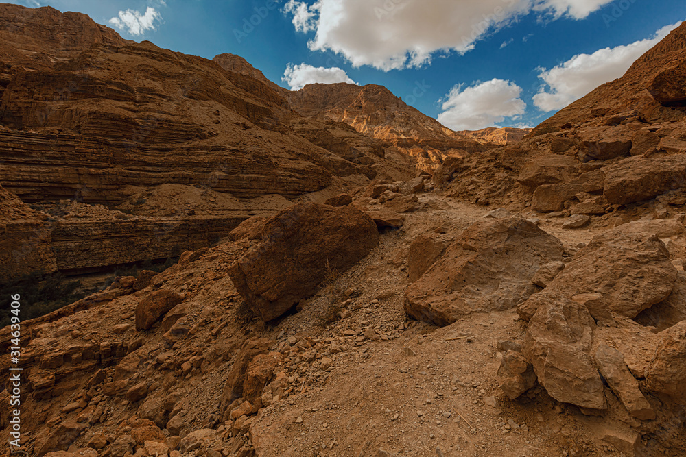 path in the mountains of the Negev desert