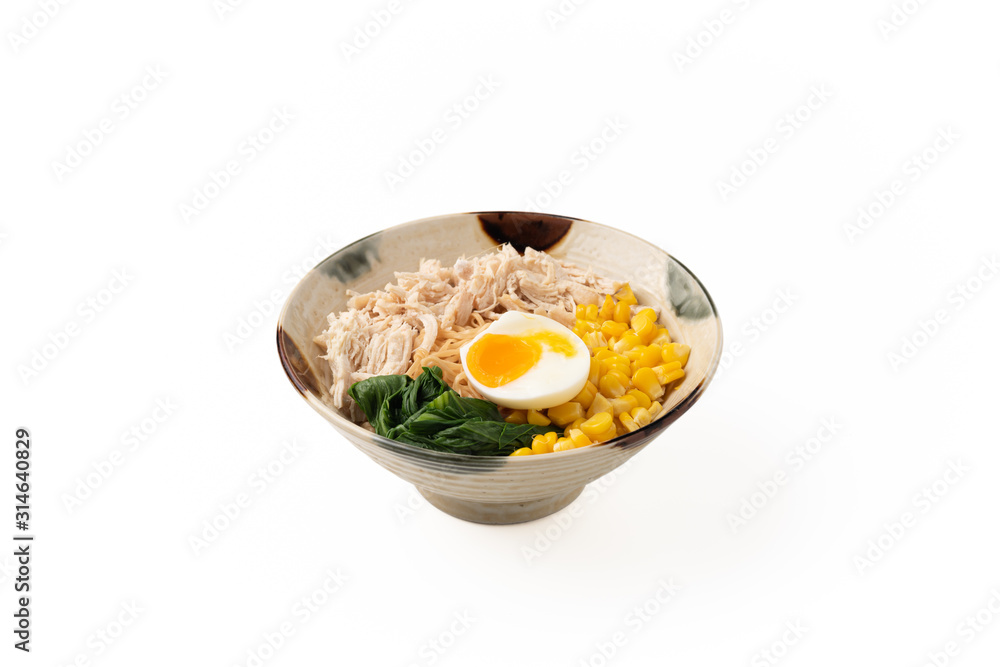dry noodle corn with vegetable food isolated dry noodle corn with vegetable food isolated