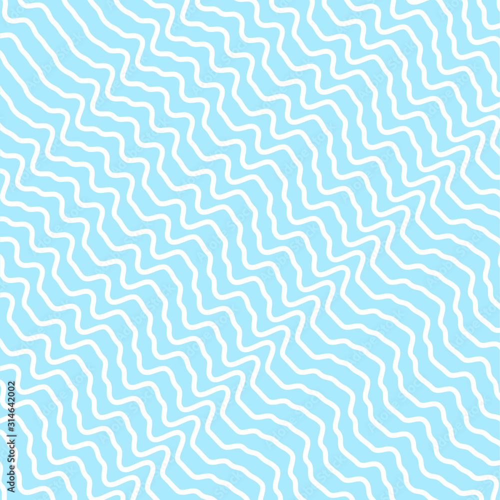 Obraz premium abstract zigzag blue with white line pattern background vector design.