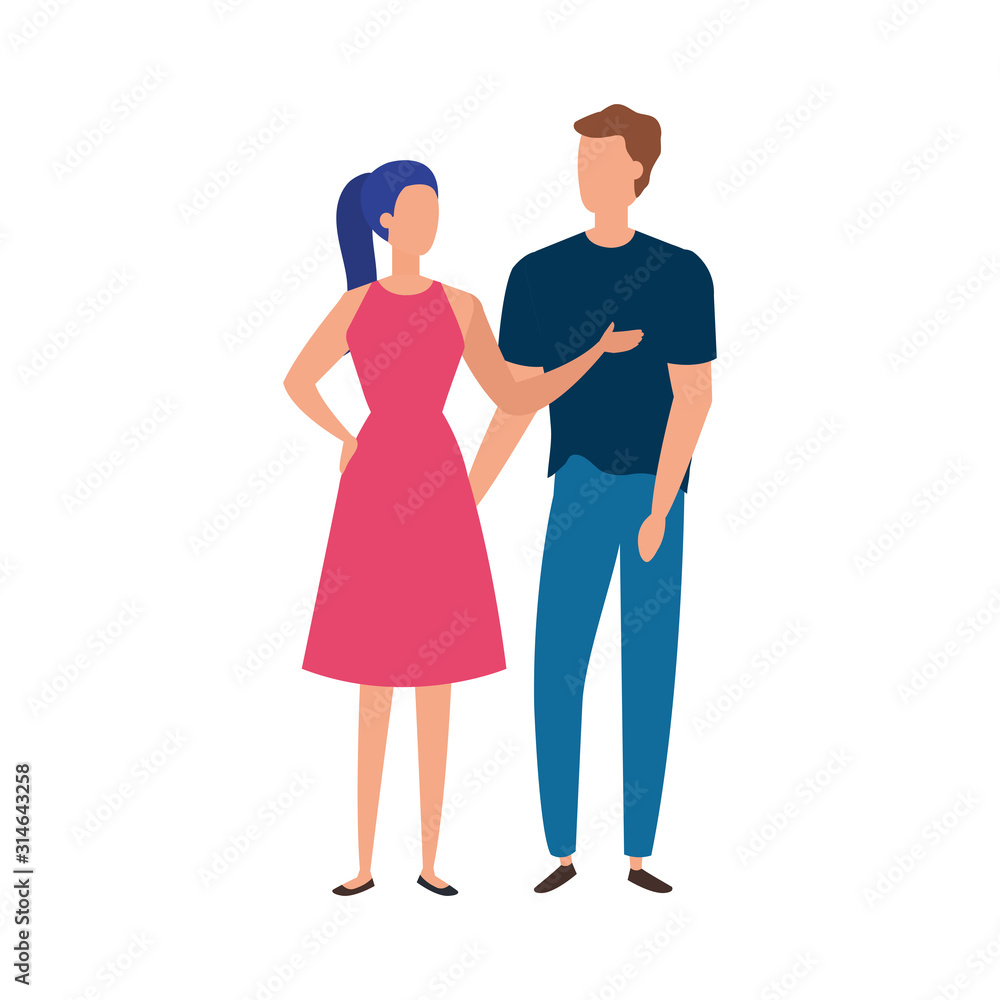 business couple elegant avatar character vector illustration design business couple elegant avatar character vector illustration design