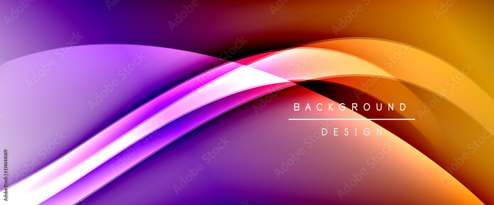 Dynamic trendy fluid color gradient abstract background with flowing wave lines. Vector Illustration Dynamic trendy fluid color gradient abstract background with flowing wave lines. Vector Illustration