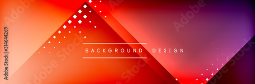 Abstract background - squares and lines composition created with lights and shadows. Technology or business digital template