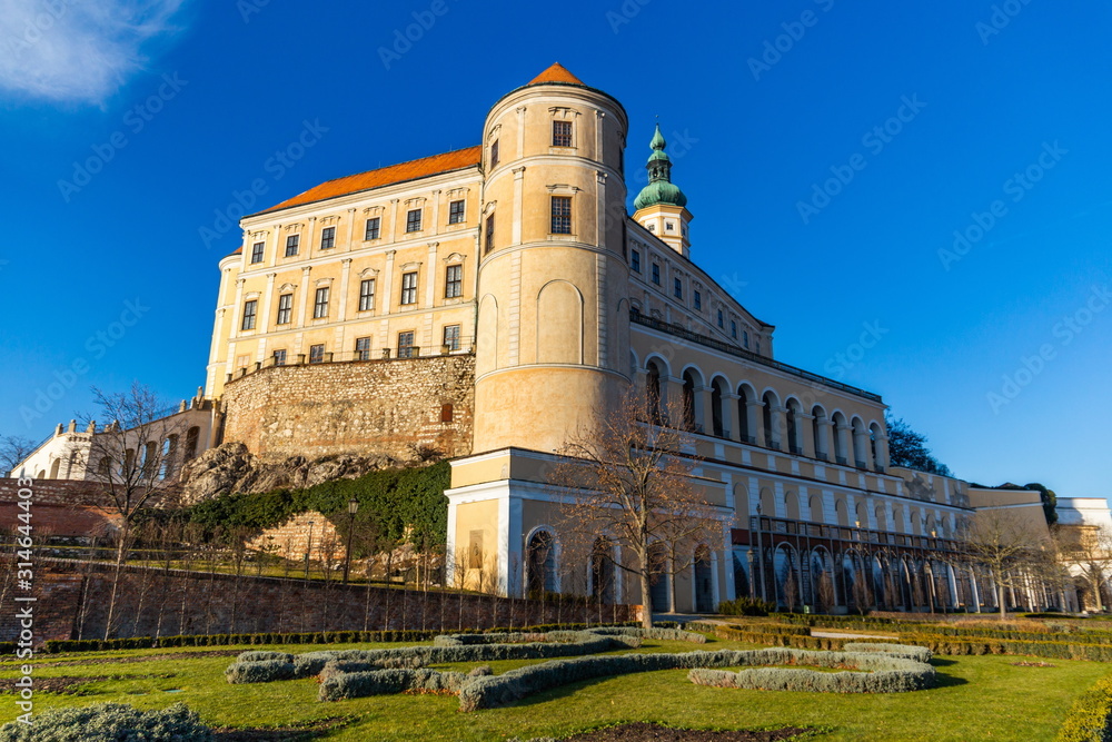 Mikulov Castle in South Moravia, Czech Republic.