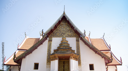 thailand tample roof and blue sky
