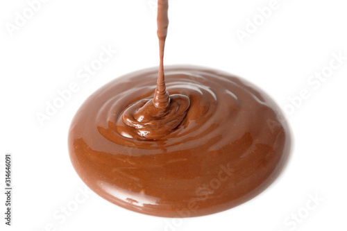 Pouring Melted Homemade Chocolate