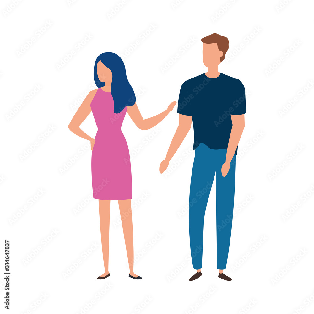 business couple elegant avatar character vector illustration design business couple elegant avatar character vector illustration design