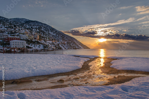 Frozen morning, Edipsos, Evia Island