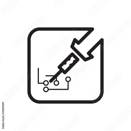 vector icon soldering iron in white background
