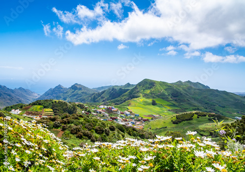 Amazing mountain landscape on tropical island. Location: Tenerife, Canary Islands, Spain. Artistic picture. Beauty world. Travel concept. © olenatur
