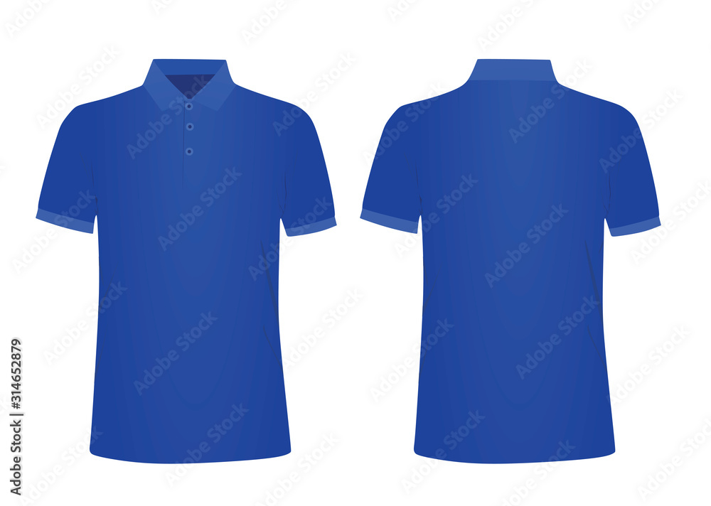 Blue polo t shirt. vector illustration Stock Vector | Adobe Stock