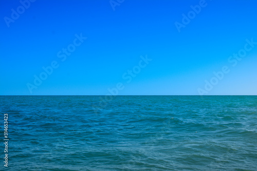 view of the blue sea