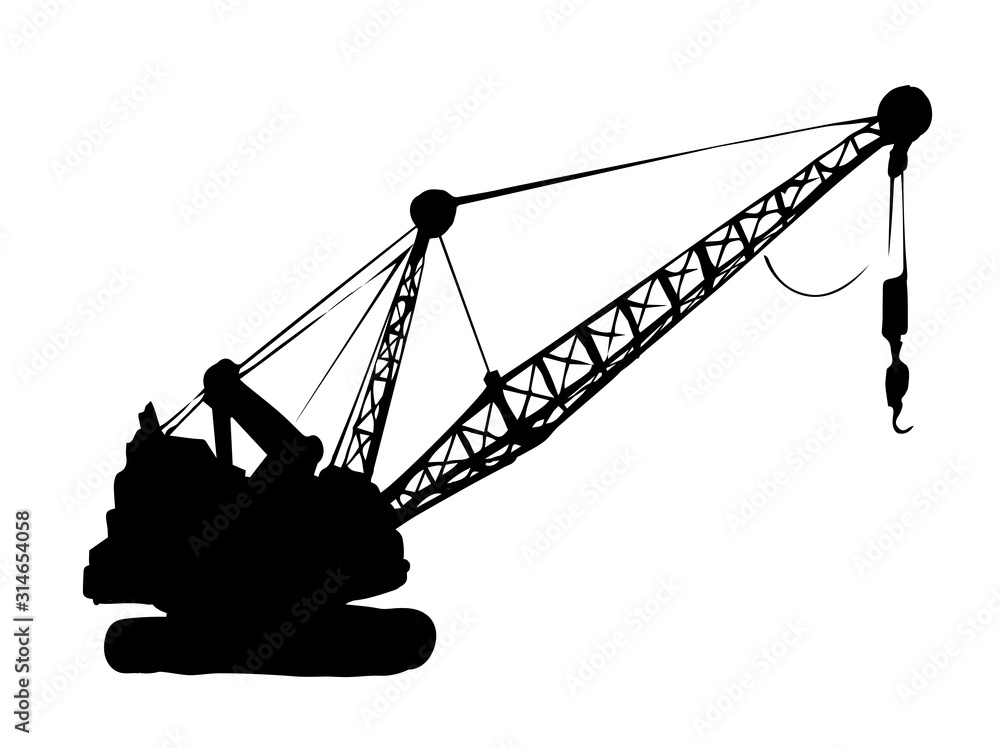 Coal mining machine. Vector drawing Coal mining machine. Vector drawing