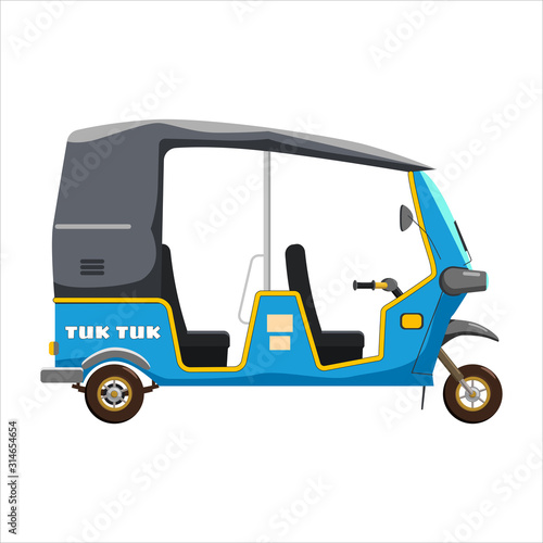 Tuk Tuk Asian auto rickshaw three wheeler tricycle