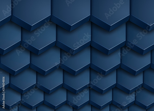 Abstract background 3D hexa...