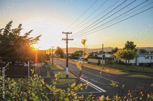 Idyllic sunset scenery in Taupo, North Island, New Zealand
