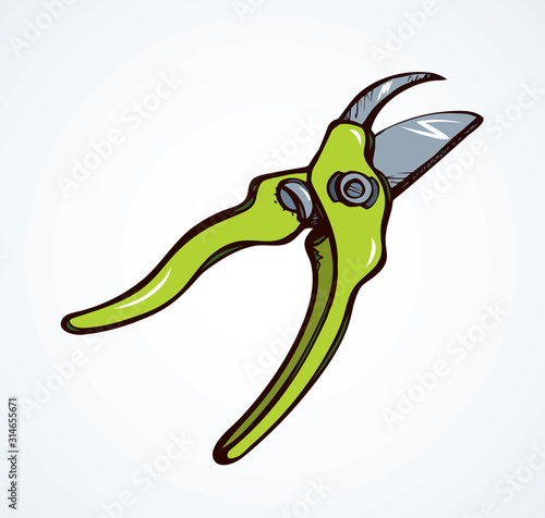 Vector drawing. Pruner