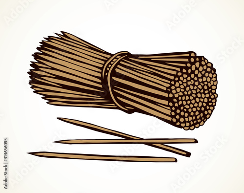 Toothpicks. Vector drawing