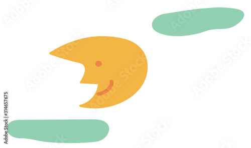 10月　月のイラスト