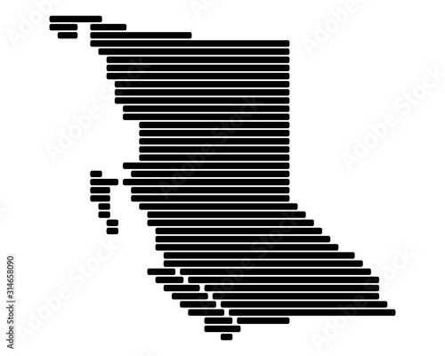 Karte von British Columbia