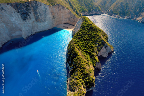 Shipwreck beach from above