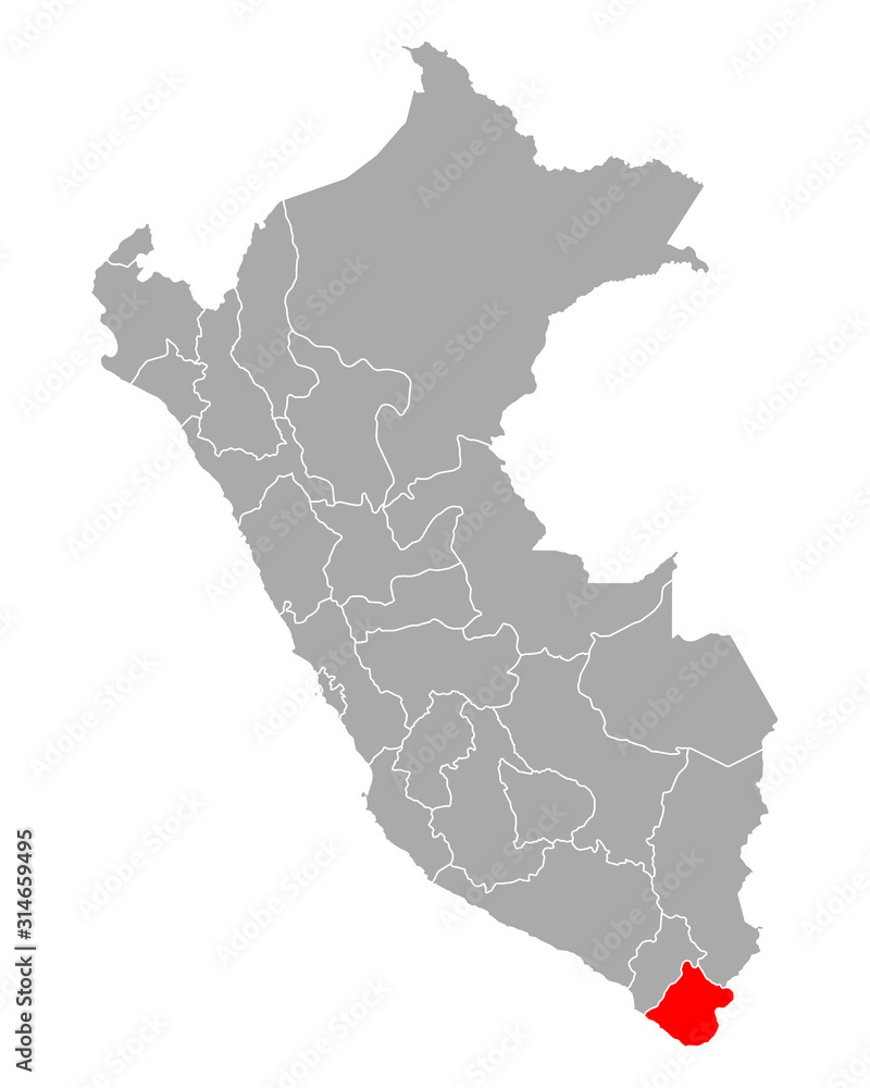 Karte von Tacna in Peru Karte von Tacna in Peru