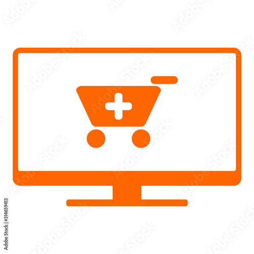 Warenkorb und Monitor