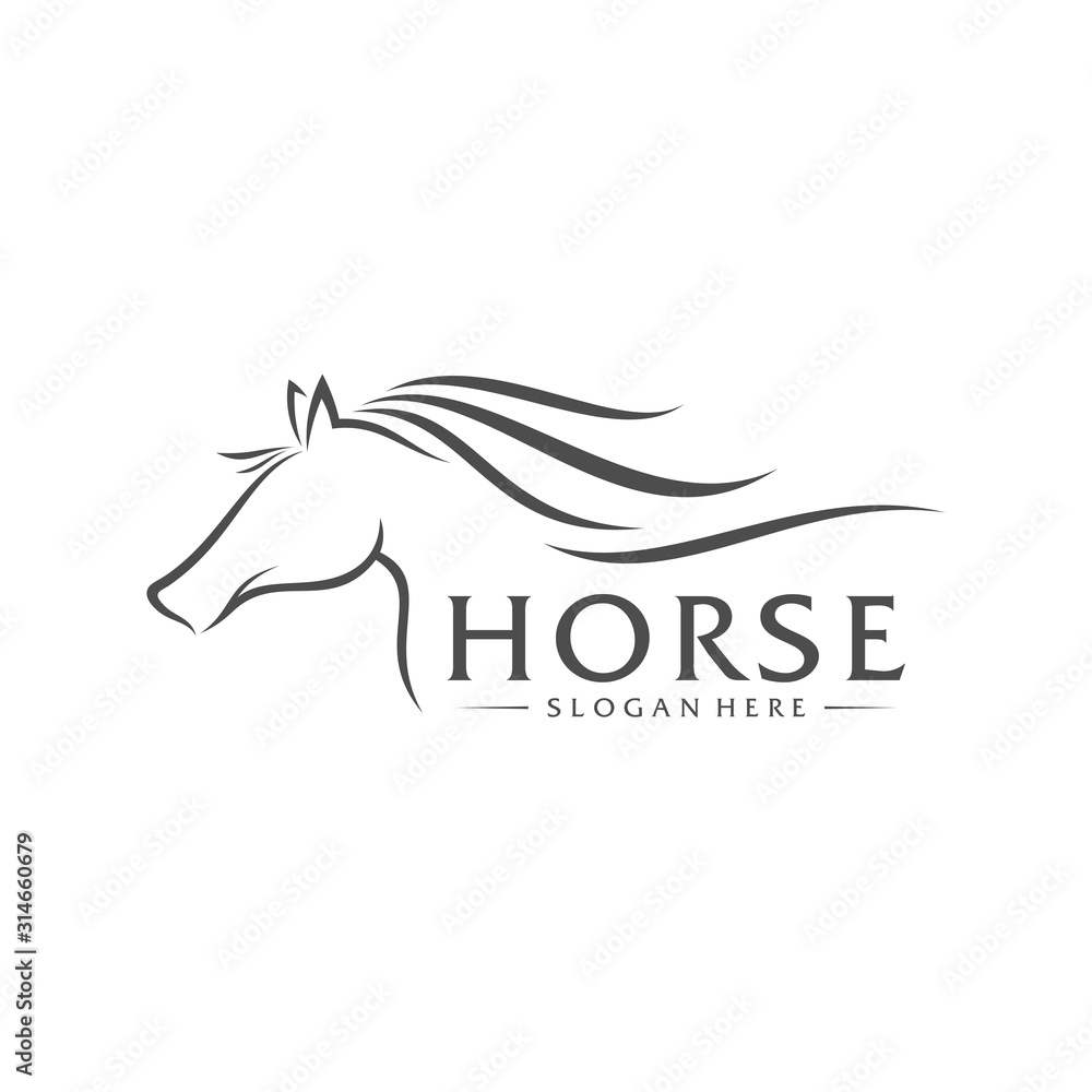 Fototapeta premium Fast Horse logo Design Vector, Creative design, Template, illustration