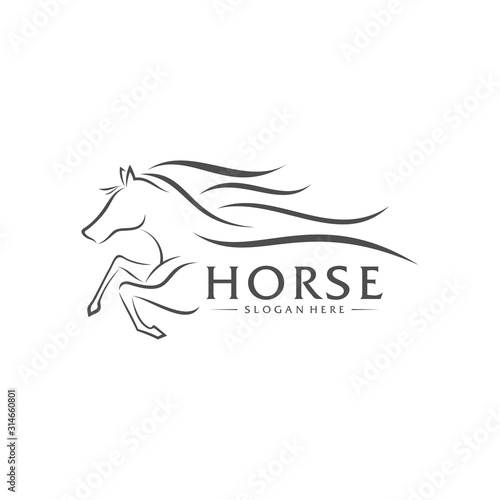 Fast Horse logo Design Vector, Creative design, Template, illustration