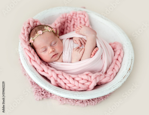 Lovely newborn sleeping