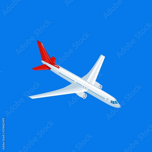 plane illustration vector solid grey