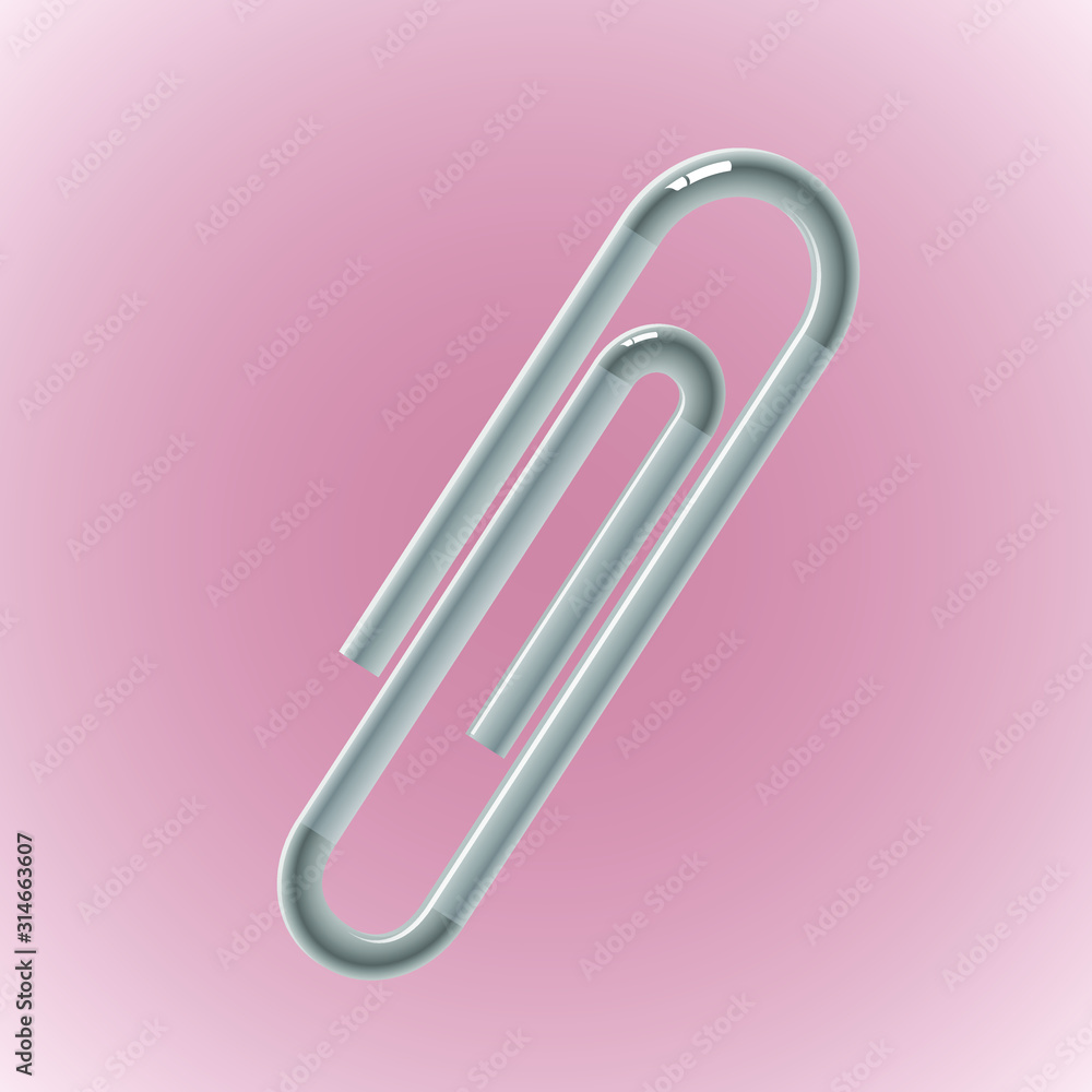 paperclip isolated vector, single paperclip design. paperclip isolated vector, single paperclip design.