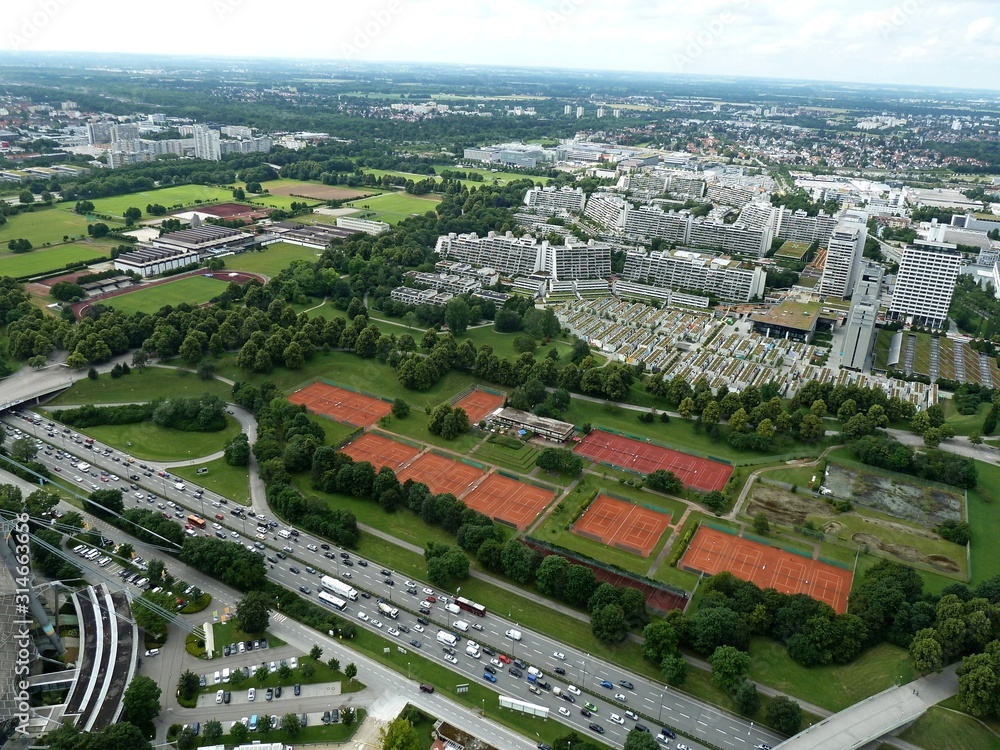 The tennis courts of the Central High Sport School and Olympic Village