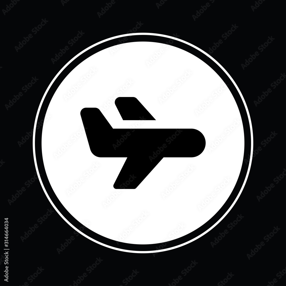 Airplane icon illustration isolated vector sign symbol