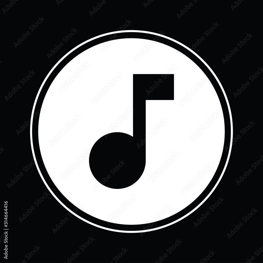 Music icon illustration isolated vector sign symbol Music icon illustration isolated vector sign symbol