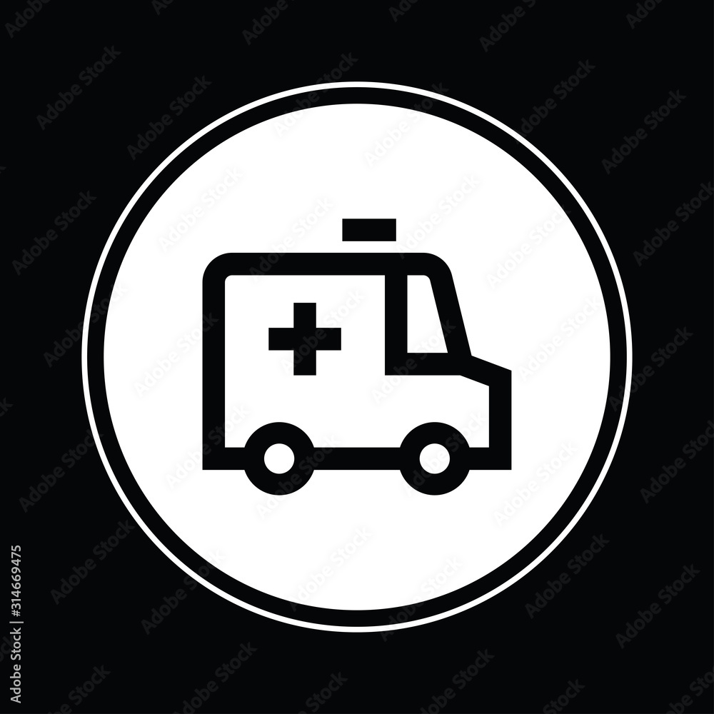 Ambulance icon illustration isolated vector symbol symbol Ambulance icon illustration isolated vector symbol symbol