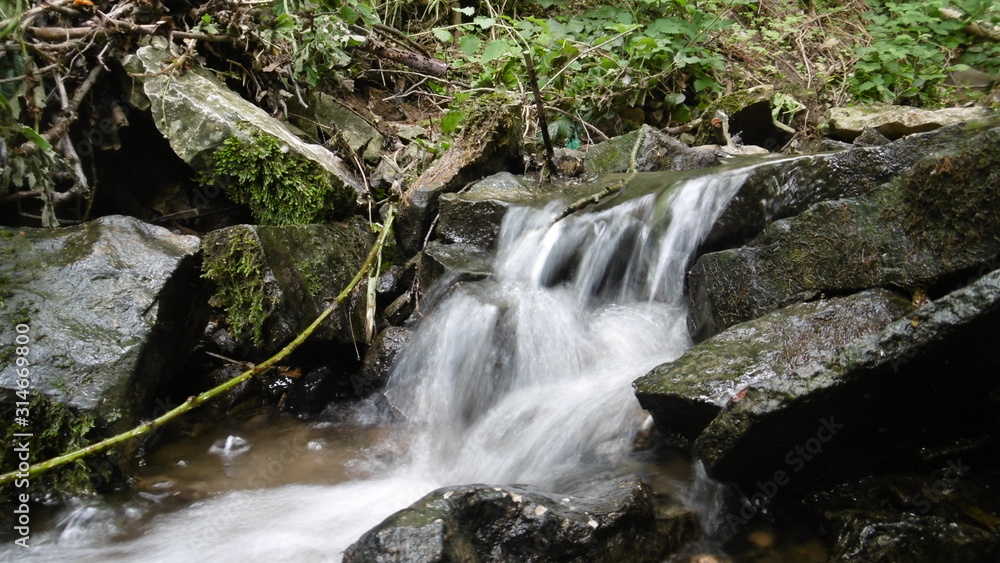 Fototapeta premium Kleiner Wasserfall 