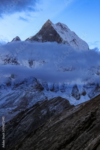 Beautiful and Amazing Snow-covered Mountain