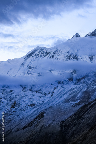 Beautiful and Amazing Snow-covered Mountain