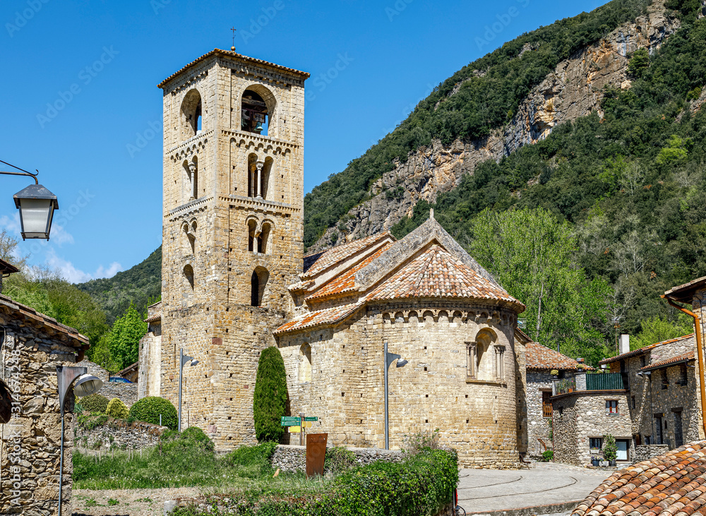 Church of Sant Cristofol (12th Century ) in Beget La Garrotxa Catalonia Spain