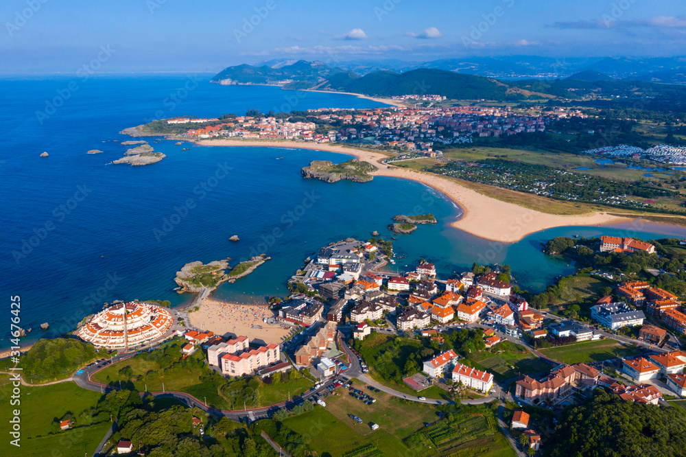 Aerial View, Isla, Arnuero  Municipality, Comarca Trasmiera,  Cantabria, Cantabrian Sea, Spain, Europe
