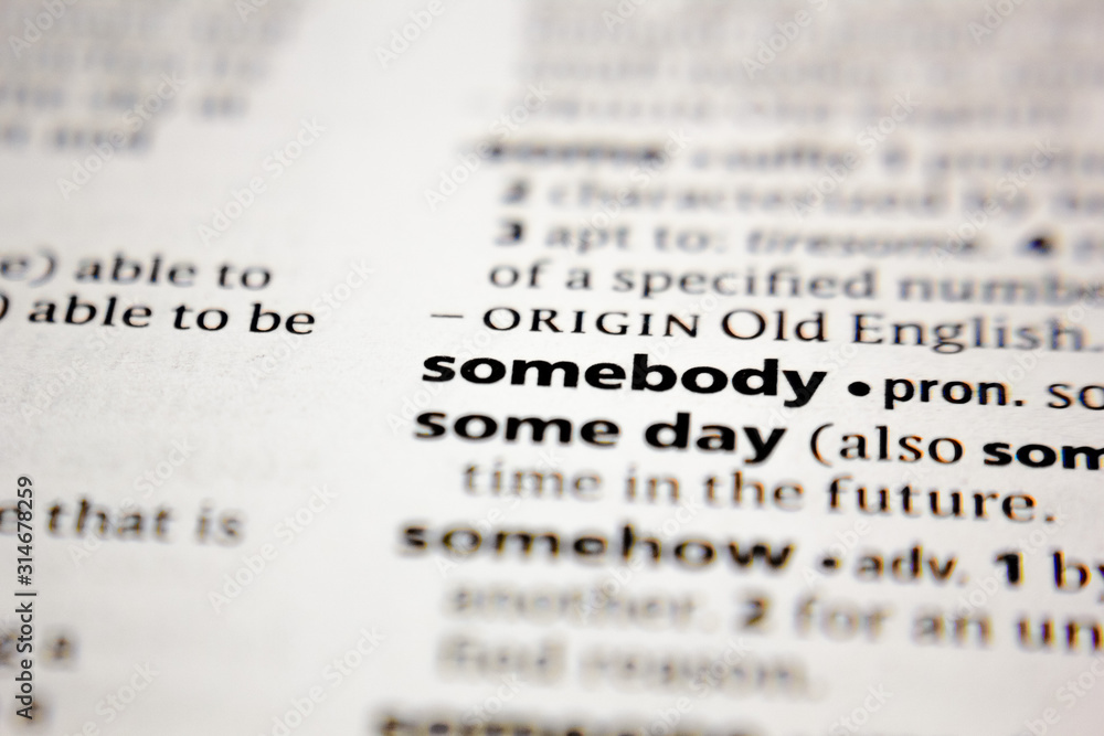 Word or phrase somebody in a dictionary. Word or phrase somebody in a dictionary.