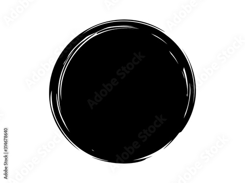 Grunge black stamp made for your project.Grunge circle made of black 