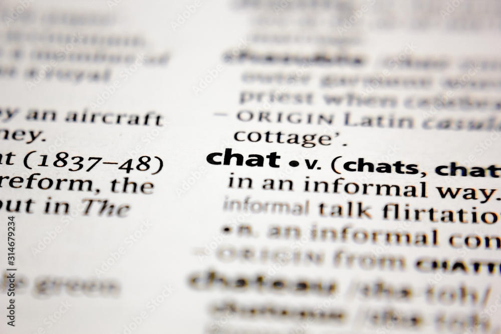 Word or phrase chat in a dictionary. Word or phrase chat in a dictionary.