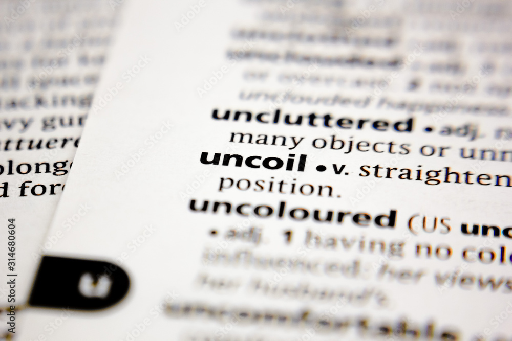 Word or phrase uncoil in a dictionary. Word or phrase uncoil in a dictionary.
