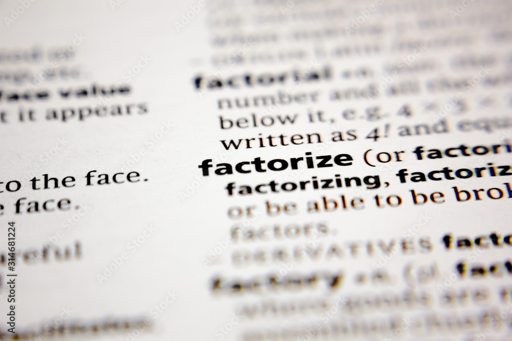 Word or phrase factorize in a dictionary. Word or phrase factorize in a dictionary.