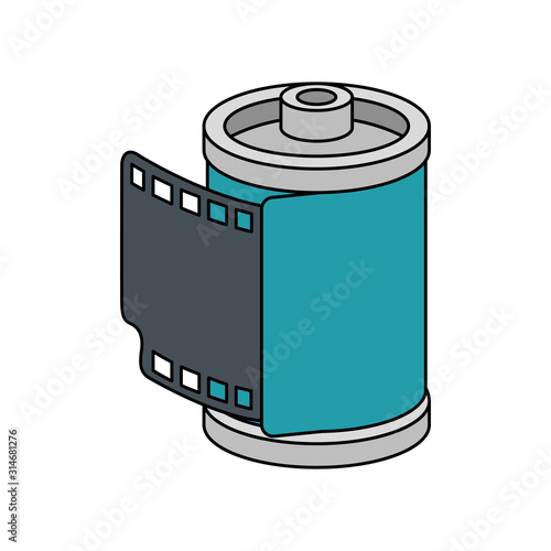 roll camera nineties retro isolated icon vector illustration design