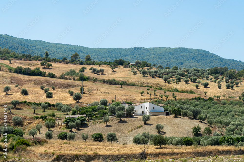 The valley of Ferro river, Calabria, Italy The valley of Ferro river, Calabria, Italy