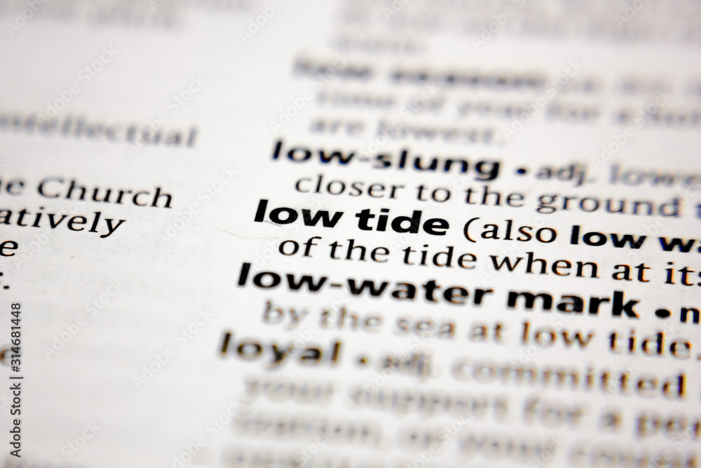 Word or phrase low tide in a dictionary. Word or phrase low tide in a dictionary.